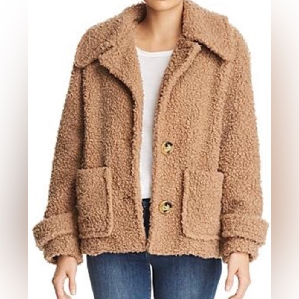 Free people fall brown Sherpa coat